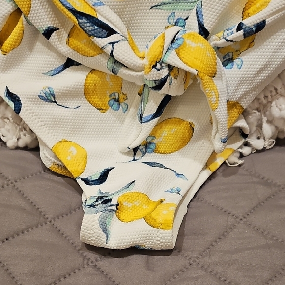 Jessica Simpson Lemon Print One Piece Swimsuit - Picture 10 of 16